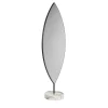 Aglaia Calacatta Marble And Black Metal Floor Mirror
