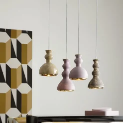 7307 Allegra, lampada a sospensione marrone sfumato