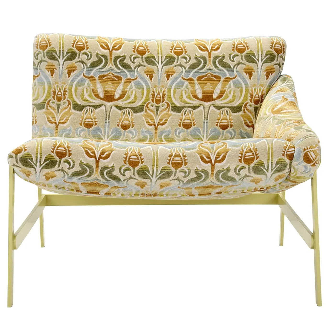Amaca con sedia a sdraio con motivo beige e verde di Debonademeo Studio