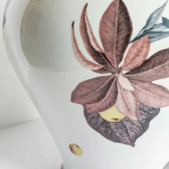 Amalfi Vaso in porcellana anfora con foglie e agrumi H27Cm