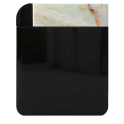 Amo Tavolino Contenitore Nero con top in Onice Verde