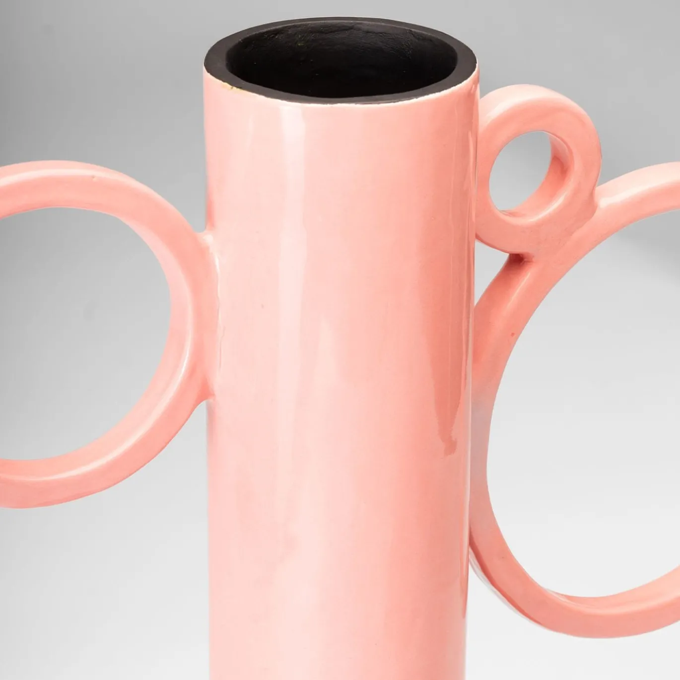 Anfora alta in ceramica rosa Stereogramma 3 Bouganville
