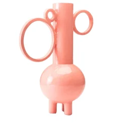Anfora alta in ceramica rosa Stereogramma 3 Bouganville