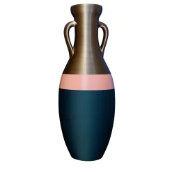 Anfora Giulio Cesare XXL nera, rosa e bronzo