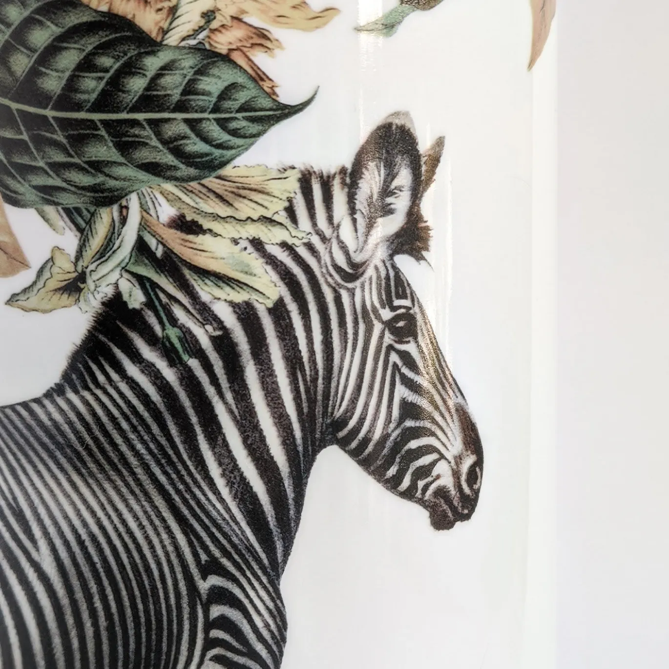 Animalia Vaso cilindrico in porcellana con zebra