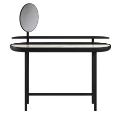 Apollo Black Walnut Wood And Calacatta Marble Vanity With Mirror
