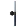 Applique centrale Sbàrlusc in vetro fumé indaco e ottone Gunmetal di Isacco Brioschi