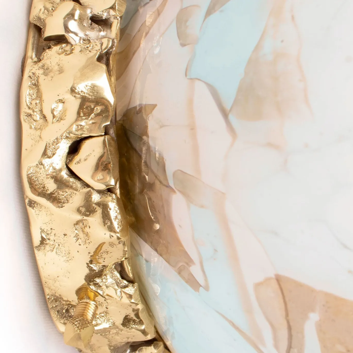 Applique Crown in Vetro di Murano Acquamarina