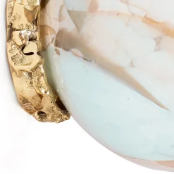 Applique Crown in Vetro di Murano Acquamarina