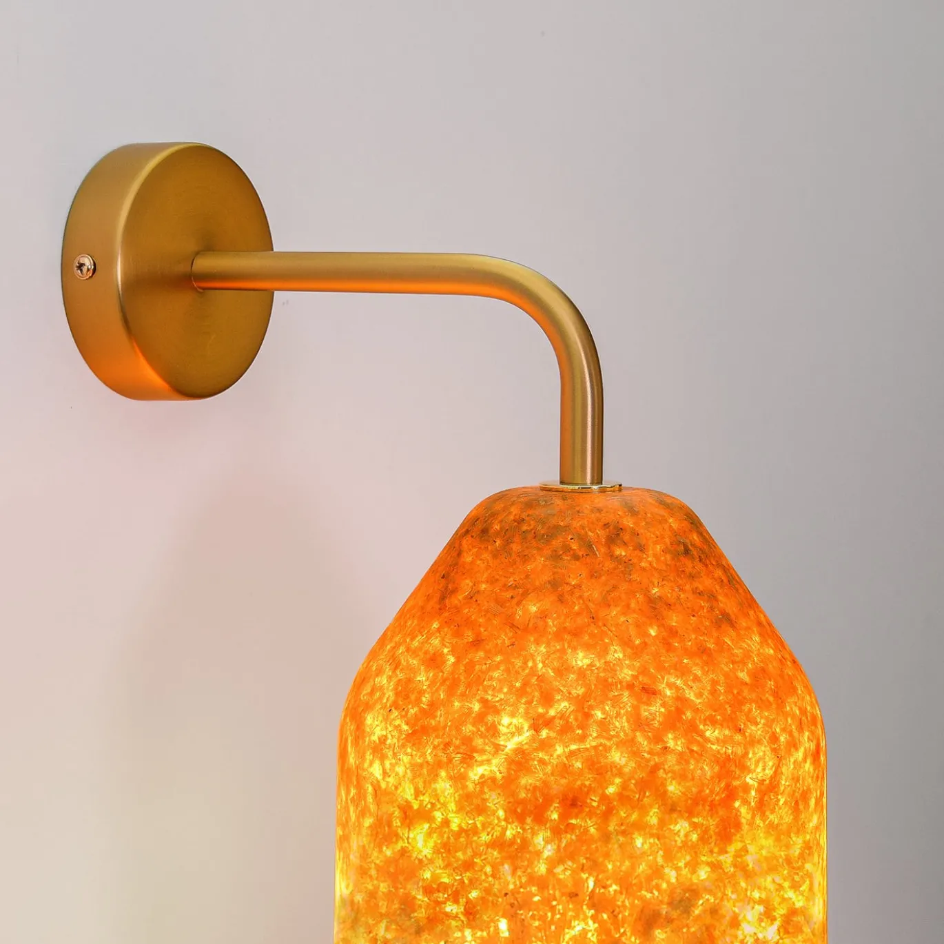 Applique da muro LAAB Small con foglie di Ginkgo e dettagli in bronzo