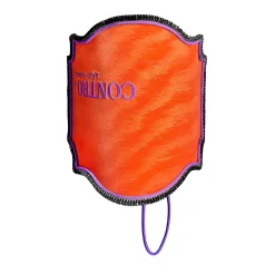 Applique da parete Gianna in tessuto moiré arancione con ricamo