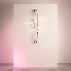 Applique da Parete Il Pezzo 12 in Ottone Nero e Oro