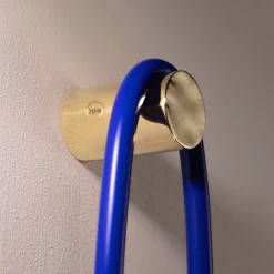 Applique da parete Il Pezzo 12 in Ottone Blu Majorelle e Oro