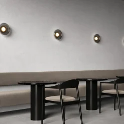 Applique da parete in vetro grigio acciaio Lounge