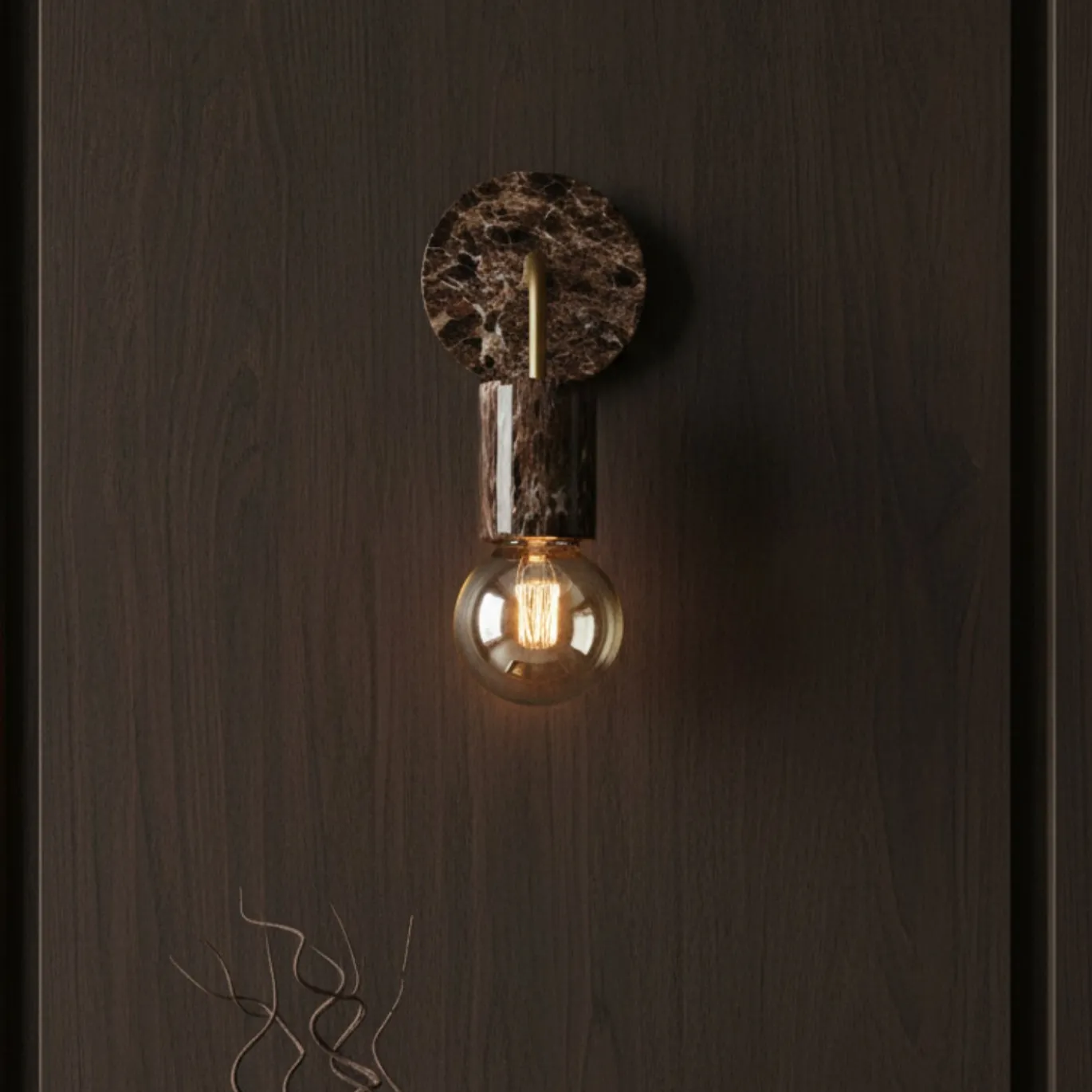 Applique Elegant in Marmo Emperador Scuro Marrone