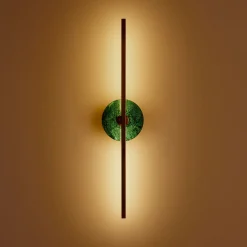 Applique Essential/ Elite Stick in ottone lucido e malachite