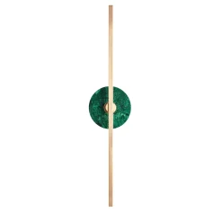 Applique Essential/ Elite Stick in ottone lucido e malachite