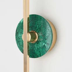 Applique Essential/ Elite Stick in ottone lucido e malachite