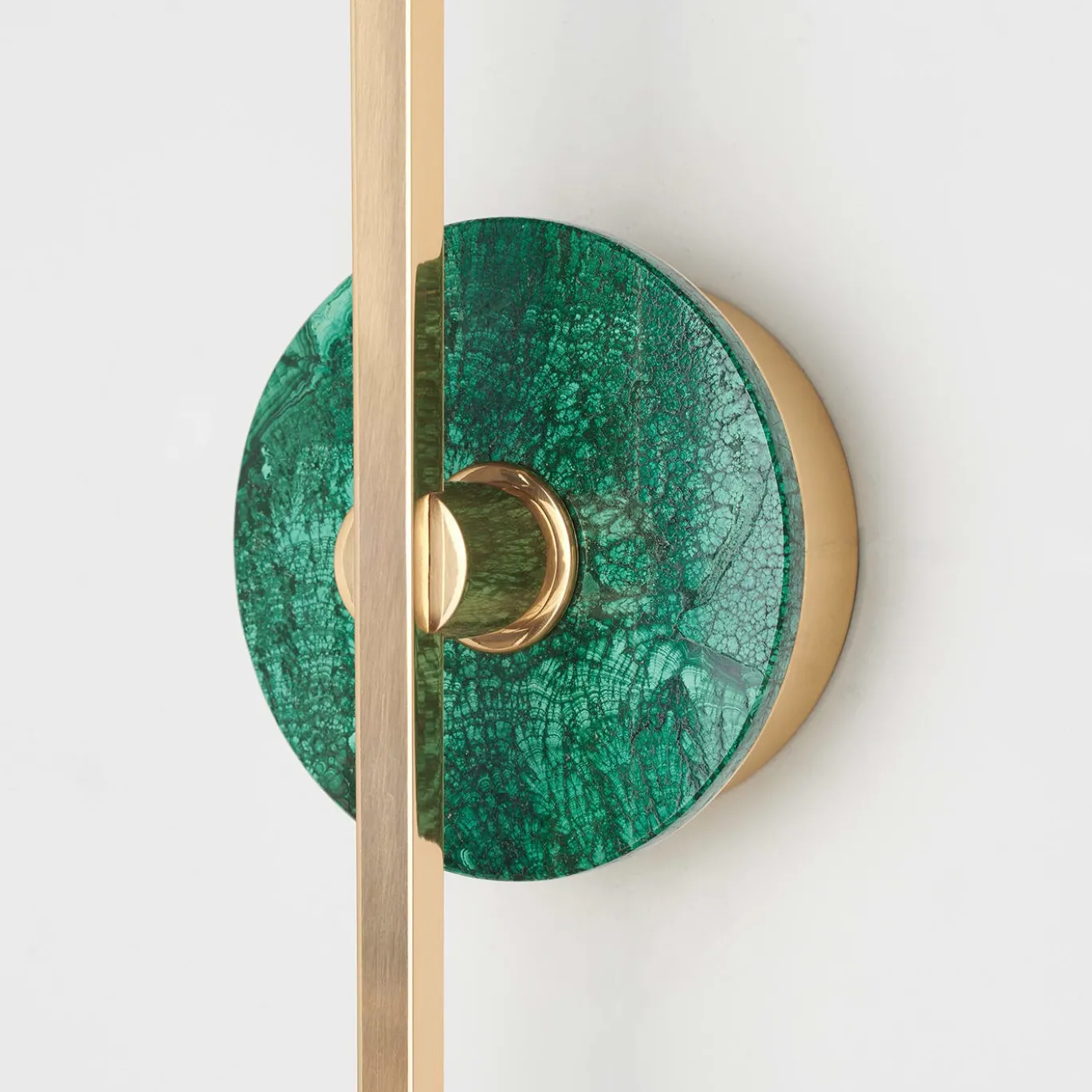 Applique Essential/ Elite Stick in ottone lucido e malachite