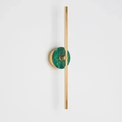 Applique Essential/ Elite Stick in ottone lucido e malachite