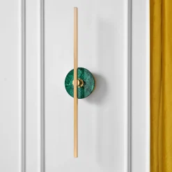 Applique Essential/ Elite Stick in ottone lucido e malachite