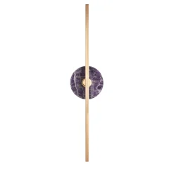 Applique Essential/ Elite Stick in ottone lucido e ametista