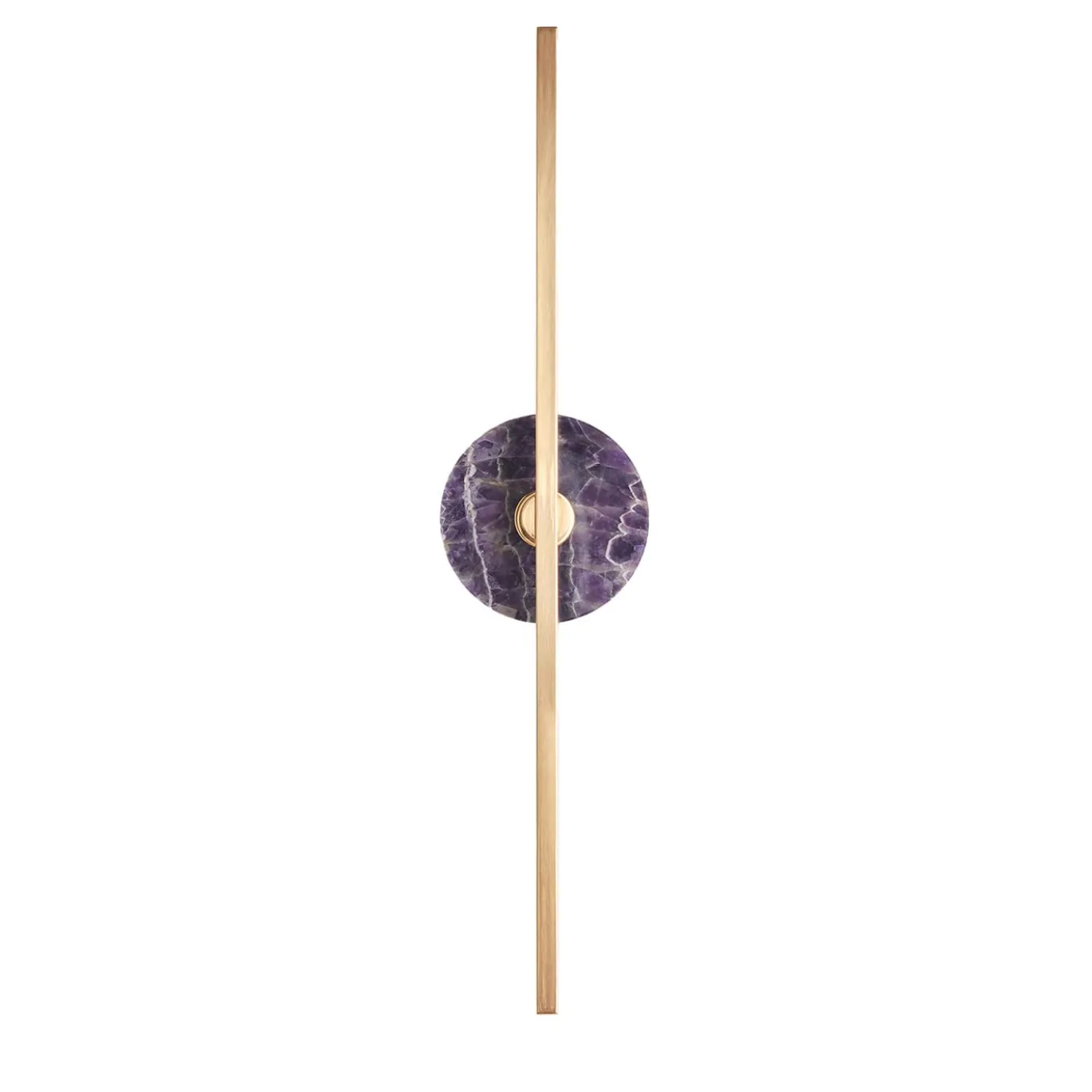 Applique Essential/ Elite Stick in ottone lucido e ametista