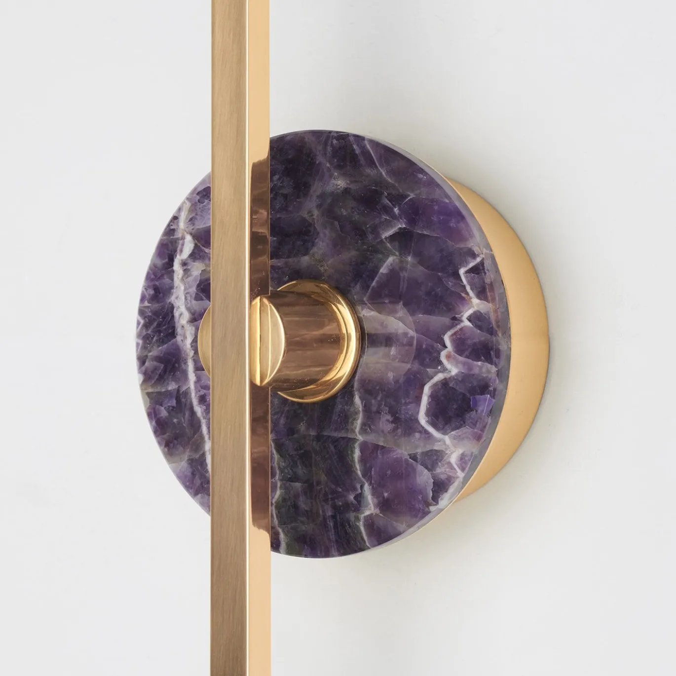 Applique Essential/ Elite Stick in ottone lucido e ametista
