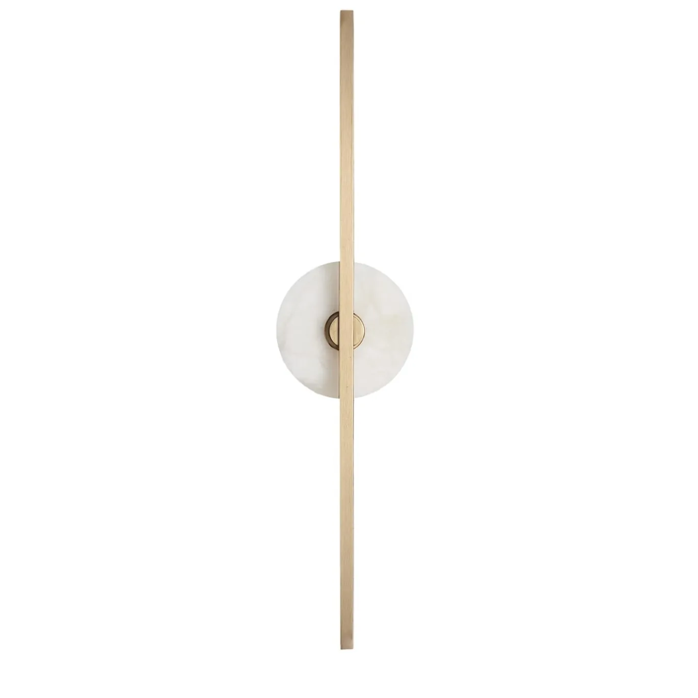 Applique Essential Stick in ottone satinato e marmo bianco