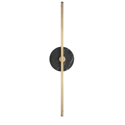 Applique Essential Stick in ottone satinato e marmo nero Marquinha
