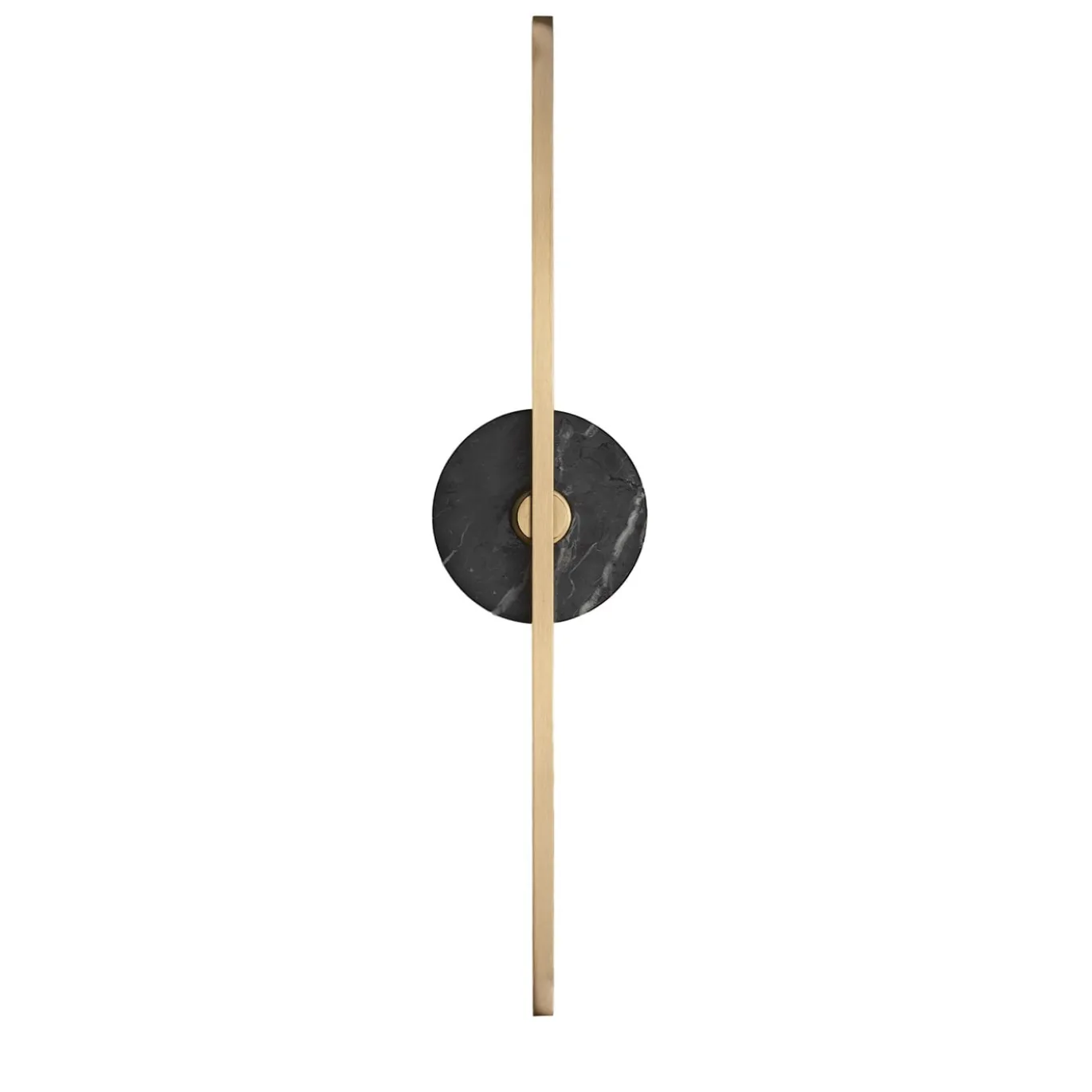 Applique Essential Stick in ottone satinato e marmo nero Marquinha