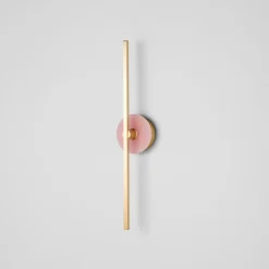 Applique Essential Stick in ottone satinato e onice rosa