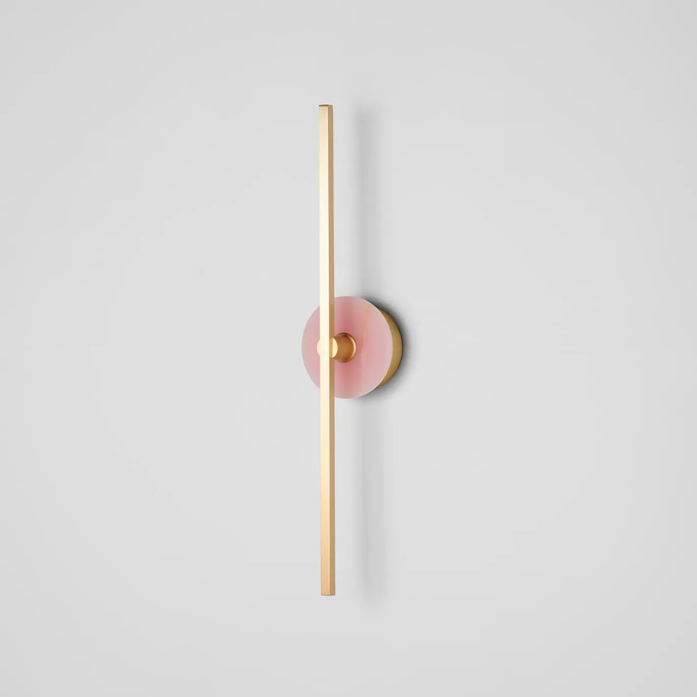 Applique Essential Stick in ottone satinato e onice rosa