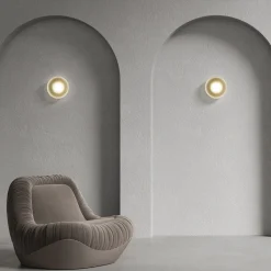 Applique Lounge da muro in vetro champagne satin