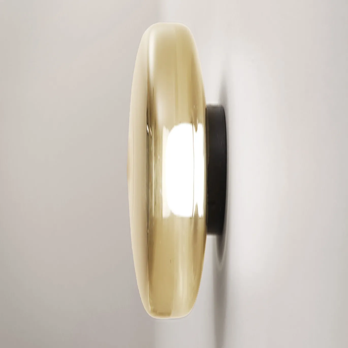 Applique Lounge da parete in vetro champagne