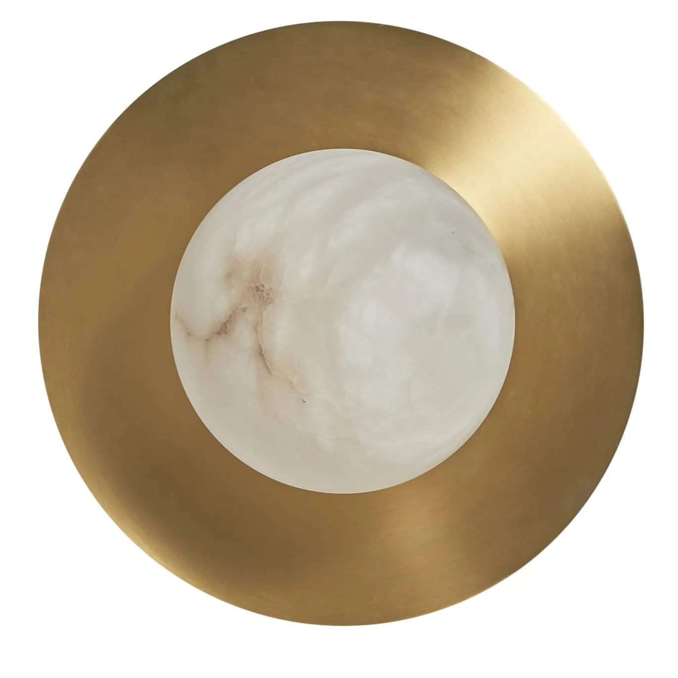 Applique Mini Alabaster Moon in ottone satinato