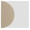 Applique Modulare D in ferro con finitura bianca e pietra beige
