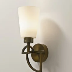 Applique Mya in Vetro Bianco di Lenzia Mondin