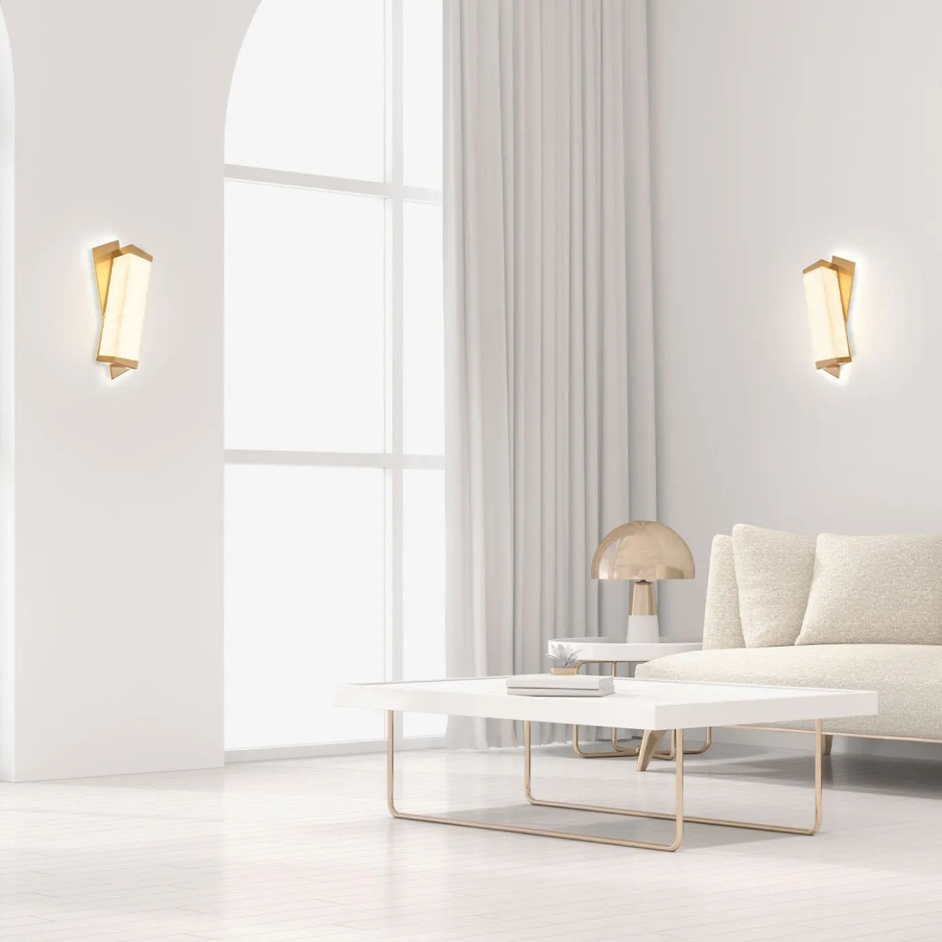 Applique Offset in ottone satinato