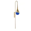 Applique Perpetua in ottone e vetro blu fumé