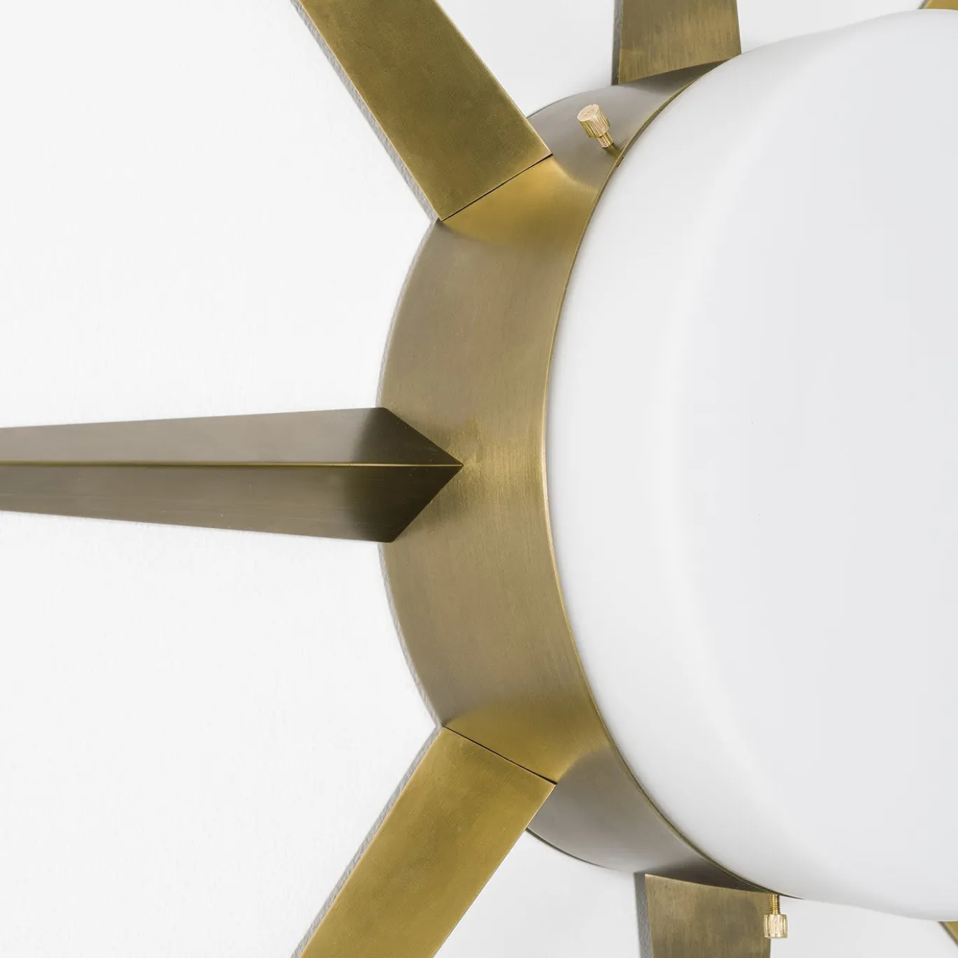 Applique/Plafoniera Solare Windrose in Ottone Bianco