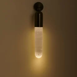 Applique Selene in bronzo e selenite
