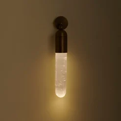 Applique Selene in ottone spazzolato anticato
