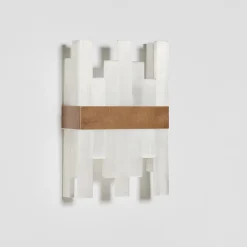 Applique Selenor in bronzo martellato e selenite
