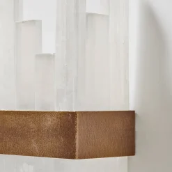 Applique Selenor in bronzo martellato e selenite