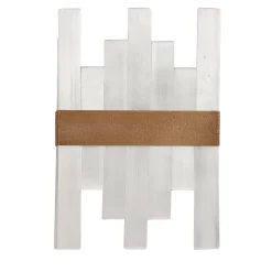 Applique Selenor in bronzo martellato e selenite