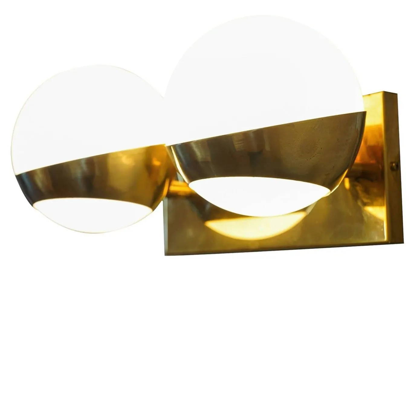Applique Siderale Twins Shades in Ottone e Vetro