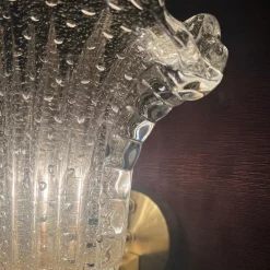 Applique Vaso in vetro di Murano e ottone spazzolato