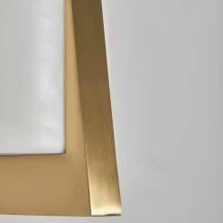 Applique Zeno in ottone satinato, nero opaco e alabastro