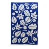 Arazzo/Coperta Radici Blu con Motivi Organici in Lana Merino